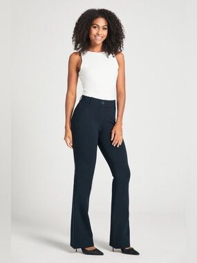 Betabrand NEW Classic DPYP™ Dress Pant Yoga Pant | Bootcut (Navy)